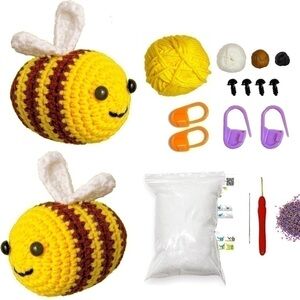 NEW Crochet Kit for Beginners in Bumble Bee Bear